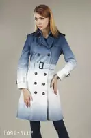 vintage burberry trench coat hiver gradient print blue